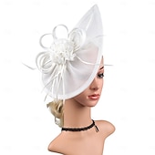 abordables Tocados-Vestimenta de Cabeza Lino Artificial Boda Fiesta de Té Carrera de caballos Elegante Vintage Estilo lindo Con Flor Celada Sombreros