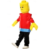 levne Chlapecké kostýmy-Bloková figurka ninja Bojovník z kostek Úbory Kostým cosplay Filmové kostýmy for Chlapecké Dívčí Dětské předvečer Všech svatých Karneval Světový den knihy Výkon Vzdělávací převlékání Oblékání na
