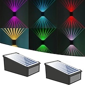 economico Applique per esterni-1/2 pz. luce solare da parete su e giù, lampada da parete esterna solare impermeabile IP65, luce solare per recinzione, cortile, giardino, garage, piscina, illuminazione per terrazza, decorazione