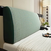 abordables Accesorios de ropa de cama-Cabecero de cama, funda antipolvo, estampada, duradera, con protección para la espalda, elástica, todo incluido, suave y acogedora, funda para cabecero de cama, sencilla, de lino y algodón
