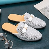 preiswerte Clogs &amp; Pantoletten für Herren-Herren-Slipper aus braunem Wildleder mit metallisch-goldenen Nieten und Schleifenakzent – stilvolle Freizeit-Loafer für den Alltag und besondere Anlässe