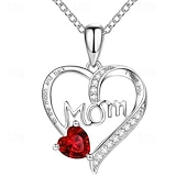 cheap Party Supplies-1pc Heart-shaped Lettering Necklace, Ideal Gifts for Mother&#039;s Day, Black Friday, Thanksgiving, Christmas, Valentine&#039;s Day, Anniversary, Birthday, and Shopping Festival Gifts for Mom, Wife, Best Friend