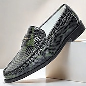 preiswerte Loafer aus hochwertigem Leder-Luxuriöse Herren-Loafer aus echtem Leder – Slipper mit Schlangenmuster für formelle Anlässe und Business-Kleidung
