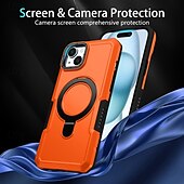 Недорогие Чехлы для iPhone-телефон Кейс для Назначение iPhone 16 Про Макс Плюс Айфон 15 Про Макс Плюс iPhone 14 13 12 11 Pro Max Plus Кейс на заднюю панель со стендом Защита от удара Ретро ТПУ