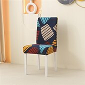 abordables Funda para silla de comedor-Funda para silla de comedor, súper ajustada, elástica, extraíble, lavable, corta, funda protectora para silla de comedor, funda para asiento para hotel, comedor, ceremonia, banquete, fiesta de bodas