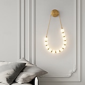 economico Luci da parete-collana a forma di U con finitura oro 10 perline acriliche lampada da parete applique illuminazione 110-240v 10w