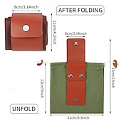 cheap Camping Accessories-Heavy Duty Canvas Foraging Waist Bag - Portable Outdoor Gathering Pouch with Adjustable Belt