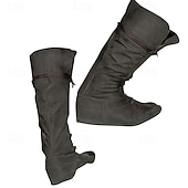 cheap Medieval-Vintage Medieval Renaissance Flat Jazz Boots Ren Faire Pirate Viking Ranger Archery Men&#039;s Women&#039;s Unisex Halloween Carnival Party Casual Daily LARP Adults&#039; Shoes All Seasons