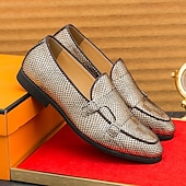 economico Semi-formale-mocassini da uomo firmati con doppia fibbia, tomaia in mesh testurizzato, scarpe casual eleganti per il lavoro e le occasioni speciali