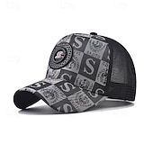 abordables Casquette de baseball pour homme-Homme Casquette de Baseball Chapeau de soleil Casquette Casquette en maille Noir Dorée Mélange Poly / Coton Ajustable Mode Usage quotidien Festival Lettre Imprimée Des lettres Décontracté / Quotidien