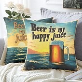 billige &quot;Quotes&amp;Saying Style&quot;-Øl Entusiast Dekorative Kasteputer Deksel 1PC Myk Kvadratisk Sofa Pute Sak Puteputer Soverom Stue Sofa Stol