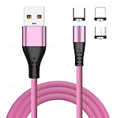 levne Kabely pro mobilní telefony-USB C kabel Bleskový kabel Micro USB kabel USB A na Lightning / micro / USB C 2.4 A Nabíjecí kabel Magnetické Tekutý silikagel Pro iPad Samsung Xiaomi Doplňky k mobilu