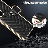 cheap Samsung Cases-Phone Case For Samsung Galaxy Z Fold 6 Z Fold 5 Z Fold 4 Z Fold 3 Back Cover Magnetic Support Wireless Charging Ring Buckle Retro PU Leather