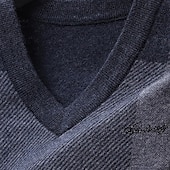 رخيصةأون سترات وبلايز النخبة للرجال-رجالي سترة سترة متماسكة V-neck مراجعة النمك منقوش V رقبة تريكو أنيق مدرسة رسمي ملابس الربيع الخريف أخضر داكن رمادي فاتح S M L
