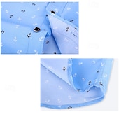 preiswerte Button-Down-Hemden für Herren-Herren Hemd Oberhemd Knopfhemd Anker Hochzeit Party Weiß Hellgrün Rosa Marineblau Langarm Kargen Frühling Herbst Bekleidung Tasche