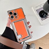 abordables Carcasas iPhone-teléfono Funda Para iPhone 16 Pro Max Plus iPhone 15 Pro Max Plus iPhone 14 13 12 Pro Max Plus Funda Trasera Ranura para tarjetas Antigolpes Retro TPU