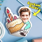baratos Presentes Personalizados-Presente de Aniversário Personalizado Macio Aconchegante Impressão Duplex Lavável à Mão Design Contemporâneo Fechamento com Zíper Preenchido com Algodão Travesseiro Decorativo para Todas as Estações