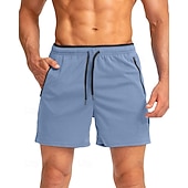 abordables Shorts décontractés-Homme Short actif Shorts de survêtement Shorts Shorts d'été Cordon de serrage Avec Poches Taille Élastique Uni Confort Court Quotidien Sport en Plein Air Sortir Mode Occasionnel bleu marine Kaki