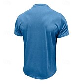 tanie Casualowa koszulka Henley-Męskie Koszulka z guzikami Podkoszulek Koszula Henley Koszulki Krótki rękaw Henley Lato Równina Moda Designerskie Podstawowy Kieszeń Urlop Ulica Wyjściowe Czarny Biały Wino Top Tee dla mężczyzn