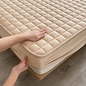 abordables Parures de draps-Housse de lit protectrice imperméable Queen Full King protège-matelas ajusté drap imperméable protecteur housse de matelas en taffetas shaggy ultra douce et confortable anti-acariens