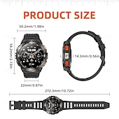 Χαμηλού Κόστους Smartwatch-696 GS500 Εξυπνο ρολόι 1.43 inch Έξυπνο ρολόι Bluetooth Βηματόμετρο Υπενθύμιση Κλήσης Παρακολούθηση Ύπνου Συμβατό με Android iOS Γυναικεία Άντρες Κλήσεις Hands-Free Υπενθύμιση Μηνύματος IP 67