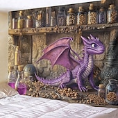 billiga djurgobelänger-Magisk klass Drakhängande Tapestry Väggkonst Stort Tapestry Mural Dekor Fotografik Bakgrund Filt Gardin Hem Sovrum Vardagsrum Dekoration