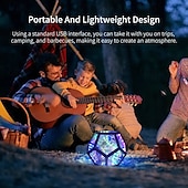 billige Dekorative lys-livlig uendelig dodekaeder neonskilt - usb-drevet flerfarget belysning holdbar plast bordplate omgivelseslys - perfekt for festinnredning feiring bursdag jul bryllup unik gave LED