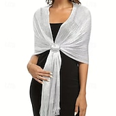cheap Wedding Guest Wraps-Sparkling Metallic Shawls and Wraps with Buckle,for Evening Dresses Party Wedding Bride Bridesmaid
