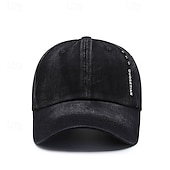 preiswerte Baseballkappe für Herren-Herren Cap Basecap Sonnenhut Kappe Schwarz Dunkelmarine Baumwolle Niete Modisch Brautkleider schlicht Täglich Wochenende Solide / einfarbig Einstellbar Sonnenschutz Atmungsaktiv