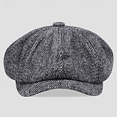 cheap Accessories and More-Retro Vintage Roaring 20s 1920s Beret Hat Normal The Great Gatsby Gangster Men&#039;s Women&#039;s New Year Masquerade New Year Eve Bachelorette Party Festival Adults&#039; Hat All Seasons