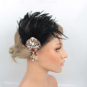 abordables Accesorios y más-Retro Antiguo 1920s Tocados Baile de Máscaras Diadema de estilo flapper El gran Gatsby charlestón Pluma Disfraz Mujer Víspera de Todos los Santos Carnaval Mascarada Fiesta de Cóctel Fiesta de baile