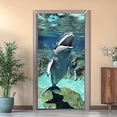 billige Dørdeksler-Morsomme Dyre Dørdekorasjoner Dørdeksler Syng Hval Dørteppe Dørgardin Dekorasjon Bakgrunn Innendørs/Utendørs Dørbanner Forsidegård