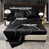 economico Set copripiumino-lusso 4 pezzi 80g colore chiaro lusso set da quattro pezzi a cubetti, 1 lenzuolo adatto, 1 lenzuolo, 2 federe adatto per camera da letto di casa, camera degli ospiti e hotel, buona qualità e confortevole