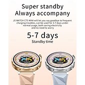 お買い得  スマートウォッチ-696 JSWatchCT5mini スマートウォッチ 1.3 インチ スマート·ウォッチ ブルートゥース 歩数計 着信通知 睡眠サイクル計測器 と互換性があります Android iOS 女性 男性 防水 メディアコントロール メッセージ受信通知 IP68 40mmの時計ケース