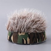 voordelige Heren honkbalpet-Voor heren Vizierhoed met puntige pruiken Nep haar vizier Pruik Heren Zonnehoed pruik hoed Pruik Haar Golfhoed Koffie Grijs 100% puuvillaa Sexy Modieus Casual Dagelijks Festival camouflage