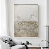 preiswerte Abstrakte Gemälde-handgemachte weiße Kunst abstrakte Malerei Ölgemälde handgemalt weiße Wand Kunst braun 3D Textur Malerei handgemalt braun Strand Malerei Wand Kunst moderne Pastell Bild Zimmer Dekor