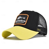 preiswerte Baseballkappe für Herren-Herren Cap Basecap Sonnenhut Kappe Mesh-Kappe Schwarz Blau Baumwolle Einstellbar Modisch Freizeitskleidung Festival Fische Lässig / Alltäglich