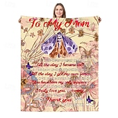 cheap Blankets &amp; Throws-Mother&#039;s Day Blanket, A Letter to Mom, Mother&#039;s Day Gift  Soft and Cozy Throw, Perfect Gift for Mom, Floral or Heart Design, Warm and Comfortable