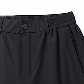 economico Pantaloni Corti da Cerimonia-Per uomo Pantaloncini Pantaloncini eleganti Pantaloncini da golf Pantaloni modello Capri Tasche Gamba dritta Liscio Comfort Senza ferro Polpaccio Esterno Giornaliero Corsa Di tendenza Lavoro Nero Blu