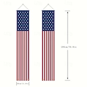 voordelige 250e Verjaardag-Patriotische Decoraties 4th of July Decoraties Buiten Hangende Amerikaanse Vlag Banners Porch Bord voor Veteranen Herdenkings Arbeid Presidenten Vlag Verkiezingsdag