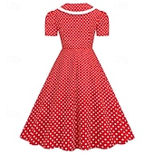 levne Šaty-Retro 50. léta Rockabilly Šaty Houpací šaty Maškarní kostým Dámské Karneval Plesová maškaráda Denní nošení loučení se svobodou nevěsty Dospělé Šaty Šaty pro návrat domů