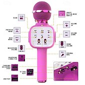 olcso Mikrofonok-kézi vezeték nélküli bluetooth mikrofon ktv karaoke mikrofon hangszóróval ios Android telefon számítógéphez
