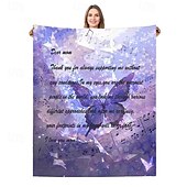 cheap Blankets &amp; Throws-Mother&#039;s Day Blanket, A Letter to Mom, Mother&#039;s Day Gift  Soft and Cozy Throw, Perfect Gift for Mom, Floral or Heart Design, Warm and Comfortable
