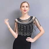 billige bryllup gjesteomslag-1920-tallet kvinner sjal wraps paljett perler brudesjal flapper aftenkappe