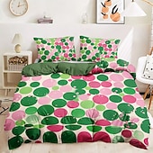 abordables 100% Coton-ensemble de housse de couette à motif pointillisme ensemble de literie en coton de luxe doux 3 pièces décor à la maison cadeau double housse de couette taille king queen size