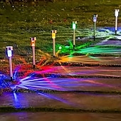 זול אורות נתיבים ופנסים-5 יחידות חיצוני שמש צינור קטן מנורת חצר שביל גן גדר דשא דשא חתונה פסטיבל אווירה מנורה דקורטיבית