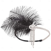 olcso Kiegészítők és még sok más-Retró 1920-as évek Sisak Álarcosbál Flapper fejpánt Fejfedők A nagy Gatsby Charleston Toll Női Mindszentek napja Farsang Álarcos mulatság Koktélparty Diákbál Menyegző Tini Felnőttek Fejfedők