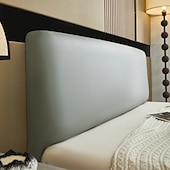 baratos Acessórios de cama-Capa de cabeceira de couro artificial pu à prova d&#039;água, capa elástica para hotel, casa, cama com tudo incluso, proteção contra poeira, cabeceira