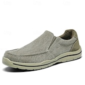 levne Pánské nazouváky a mokasíny-pánské ležérní slip-on tenisky – pohodlné plátěné boty s lehkou podrážkou pro outdoorové aktivity, denní nošení i dovolenou