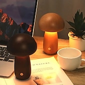 economico Lampade da tavolo-lampada da tavolo a fungo a led dimmerabile touch lampada da ufficio in legno ricaricabile tramite usb luce notturna camera da letto casa bar ufficio decorazione regalo di compleanno